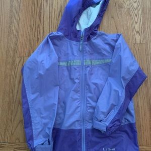 LL Bean Kids' Trail Model Rain Jacket, Colorblock